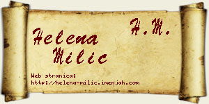 Helena Milić vizit kartica
